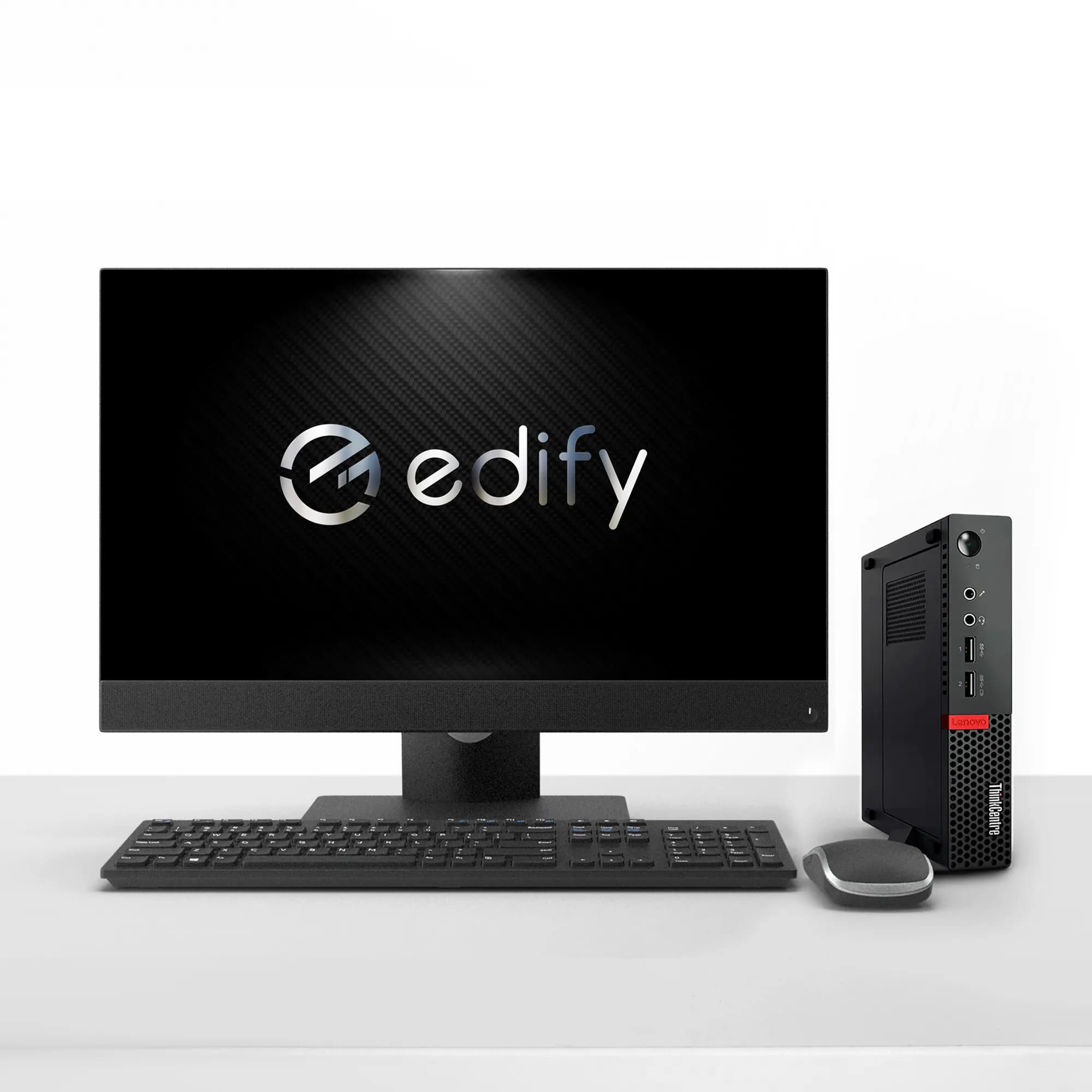 Lenovo ThinkCentre All-in-One Desktop Set | Intel Core i3 7th Gen | 24" Full HD Monitor | Windows 11 Pro | Refurbished