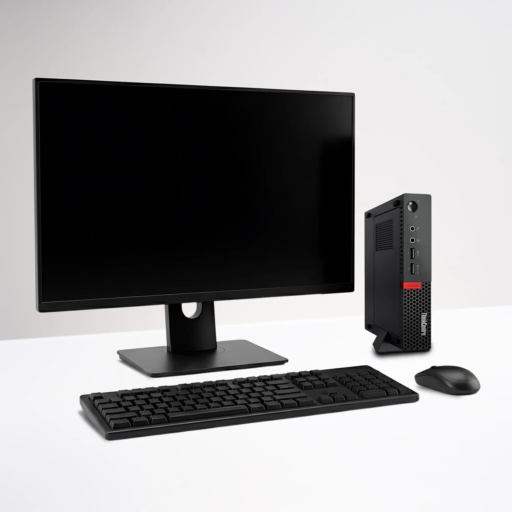 Lenovo ThinkCentre All-in-One Desktop Set | Intel Core i3 7th Gen | 24" Full HD Monitor | Windows 11 Pro | Refurbished