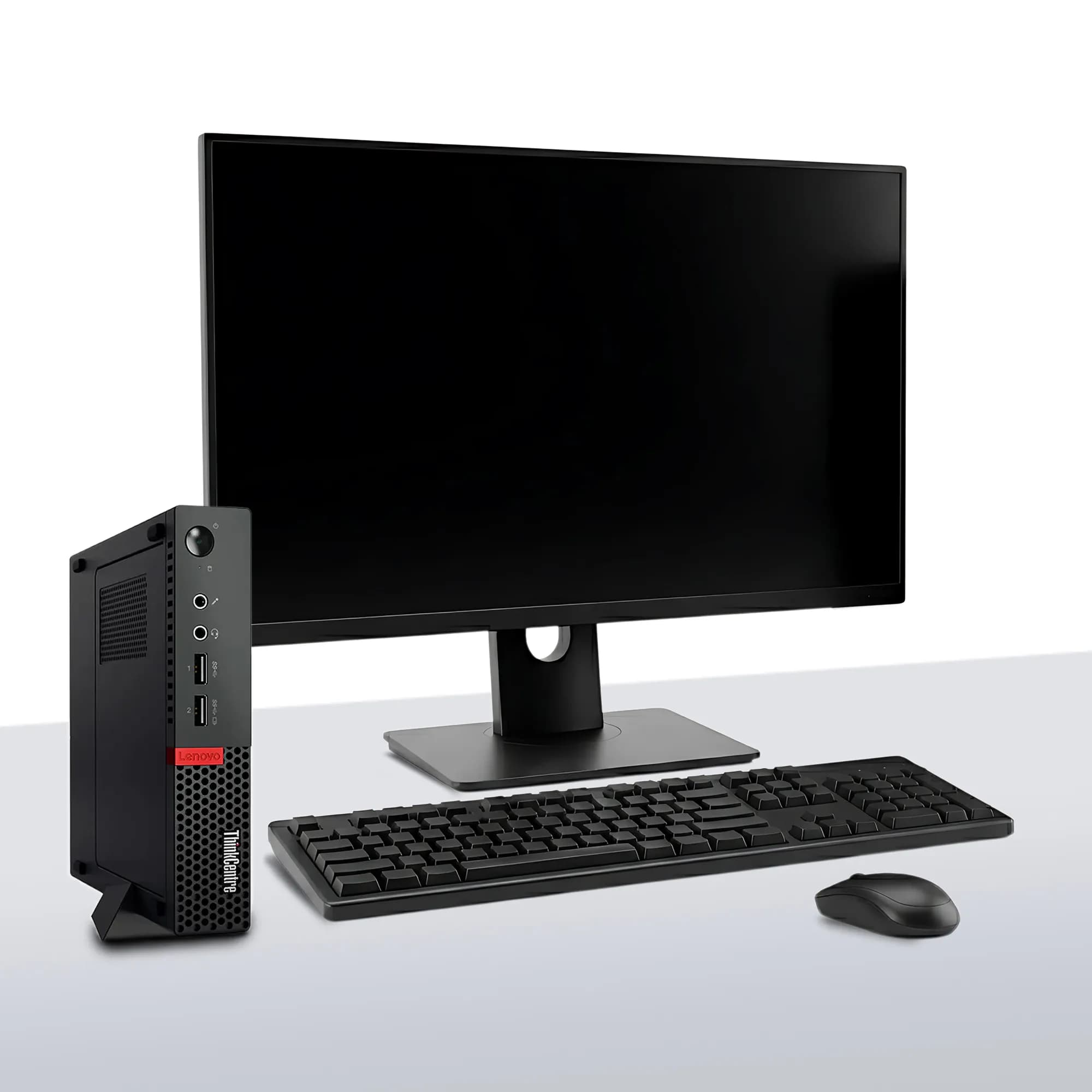 Lenovo ThinkCentre All-in-One Desktop Set | Intel Core i3 7th Gen | 24" Full HD Monitor | Windows 11 Pro | Refurbished