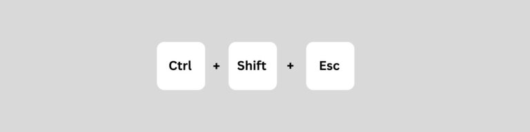 Shortcut keys for task manager