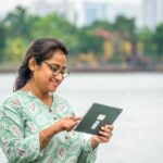 a person holding a book