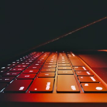 a keyboard with a light on it